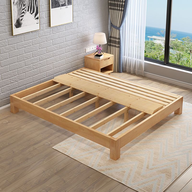 Contemporary Solid Color Wooden Bed Frame 9.84 " H Tatami Bed