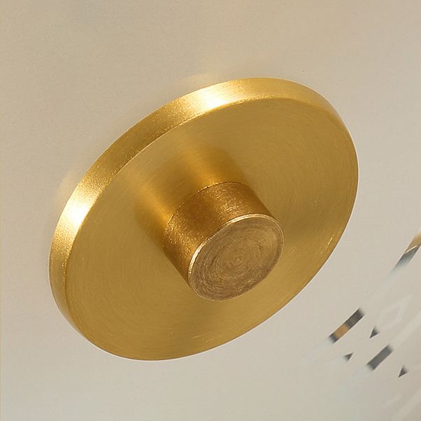 Scalloped Semi-Flush Mount Light Traditional Glass Ceiling Lamp for Bedroom