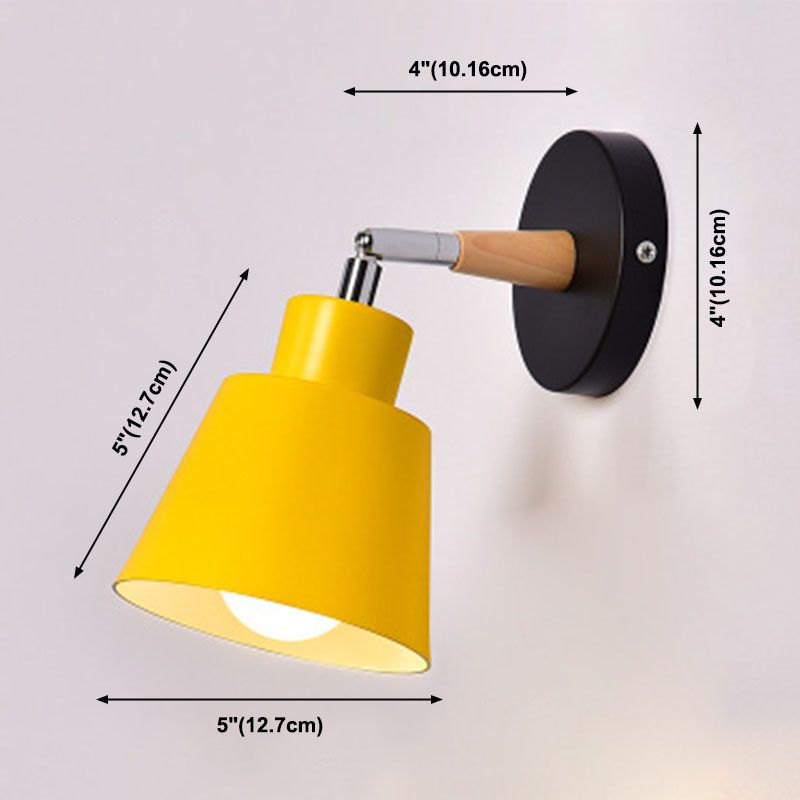 Stile moderno a forma di lampada a parete a forma di svasatura metallo 1 lampada da parete leggera