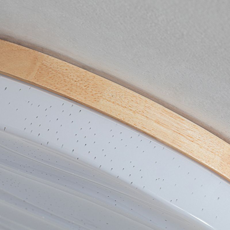 Plafonnier encastré à 1 ampoule ronde, style moderne et simple, marron