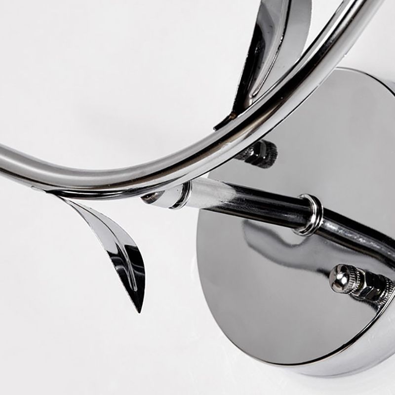 Wohnzimmer Wandleuchten beleuchten moderne Chromwandhalterung Licht mit runden Kristallschatten