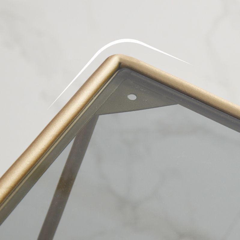 Modern Cross Legs Coffee Table Rectangular Glass Top Cocktail Table for Home