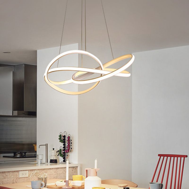 Luce a sospensione in alluminio Luce a led moderna lineare per sala da pranzo