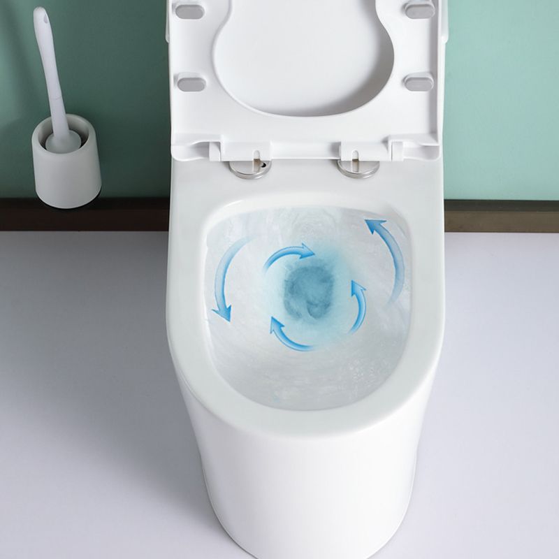 Contemporary All-In-One Toilet White Toilet Bowl with Toilet Seat