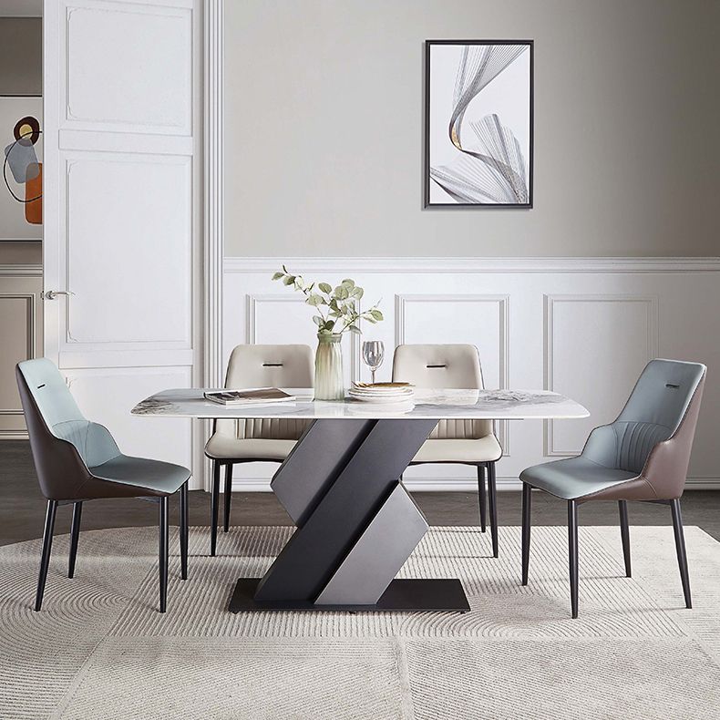 Modern Rectangle Dining Table Set 1/4/5/7 Pieces Dinette Set for Home