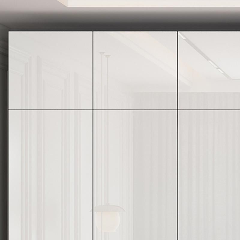 White Wooden Wardrobe Modern Cloth Rod Included Wardrobe Closet for Home