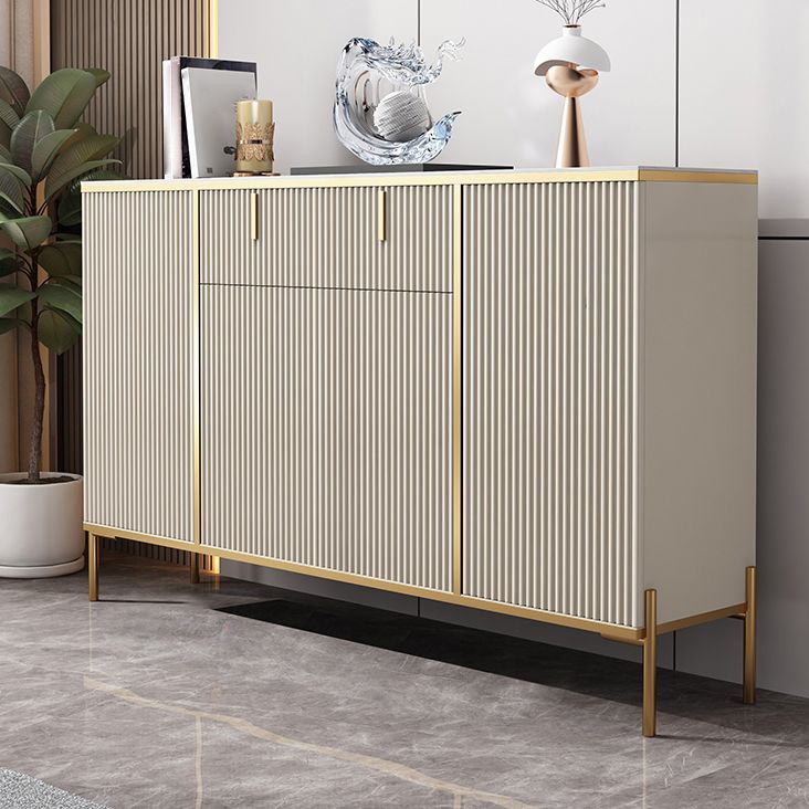 Glam Style Sideboard Sintered Stone Top with Door Dining Sideboard