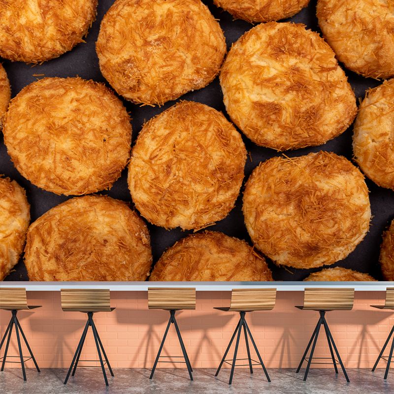 Delicious Desserts Moisture-Resistant Wall Covering for Bakery, Made to Measure