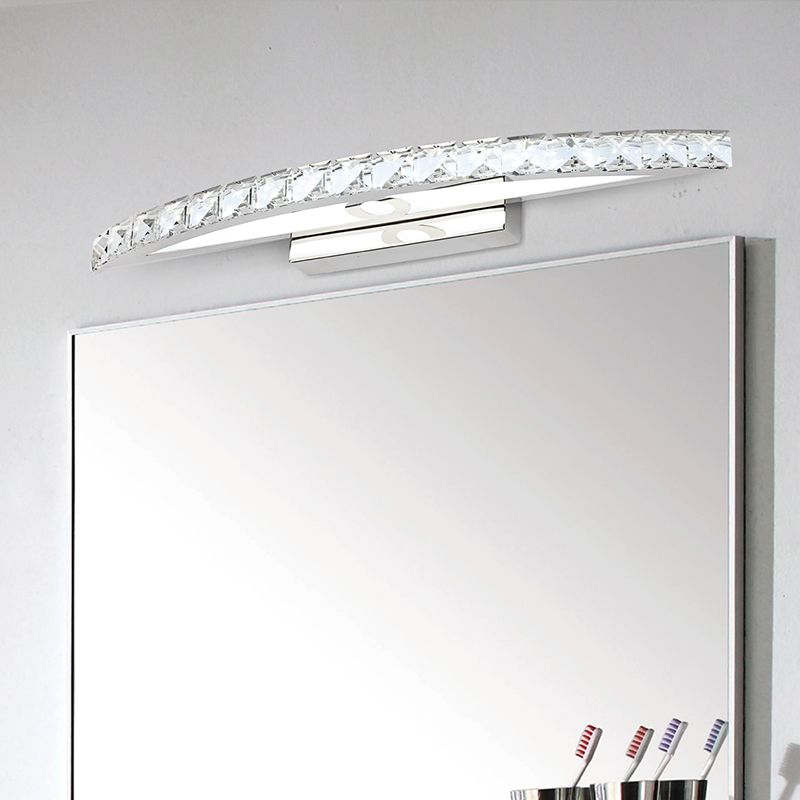 Luci di vanità geometriche in stile moderno Crystal 1 Light Vanity Sconce Lights