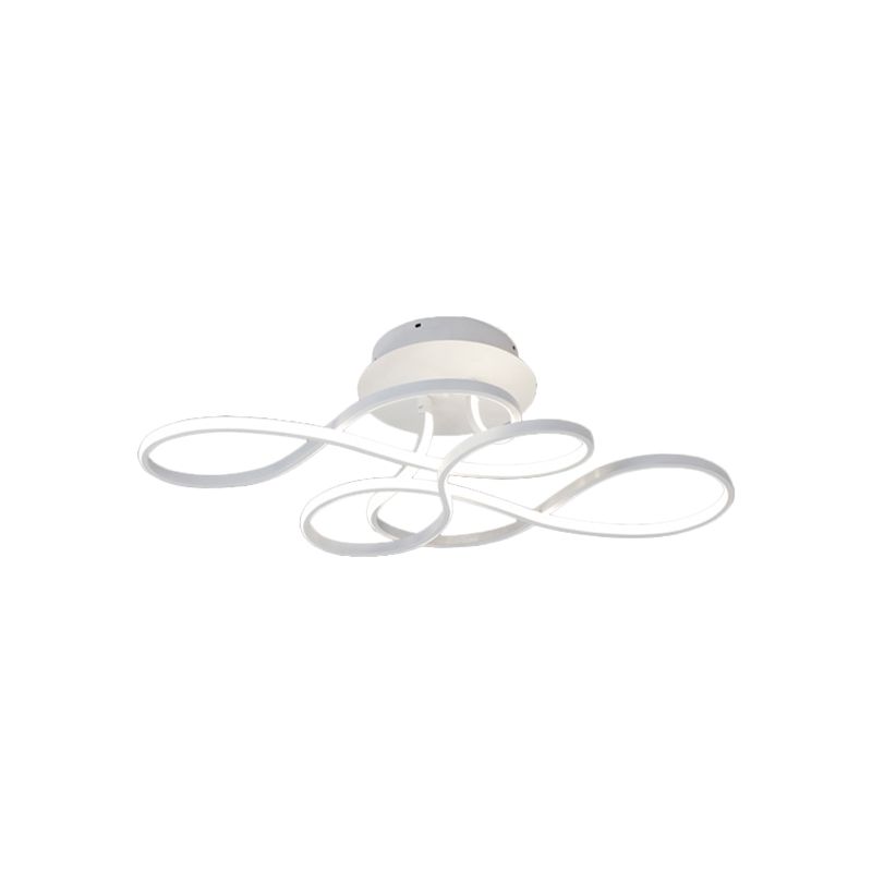 IJzeren gedraaid plafondarmatuur Minimalisme Zwart/wit LED-semi-gemonteerde verlichting in warm/wit licht voor salon