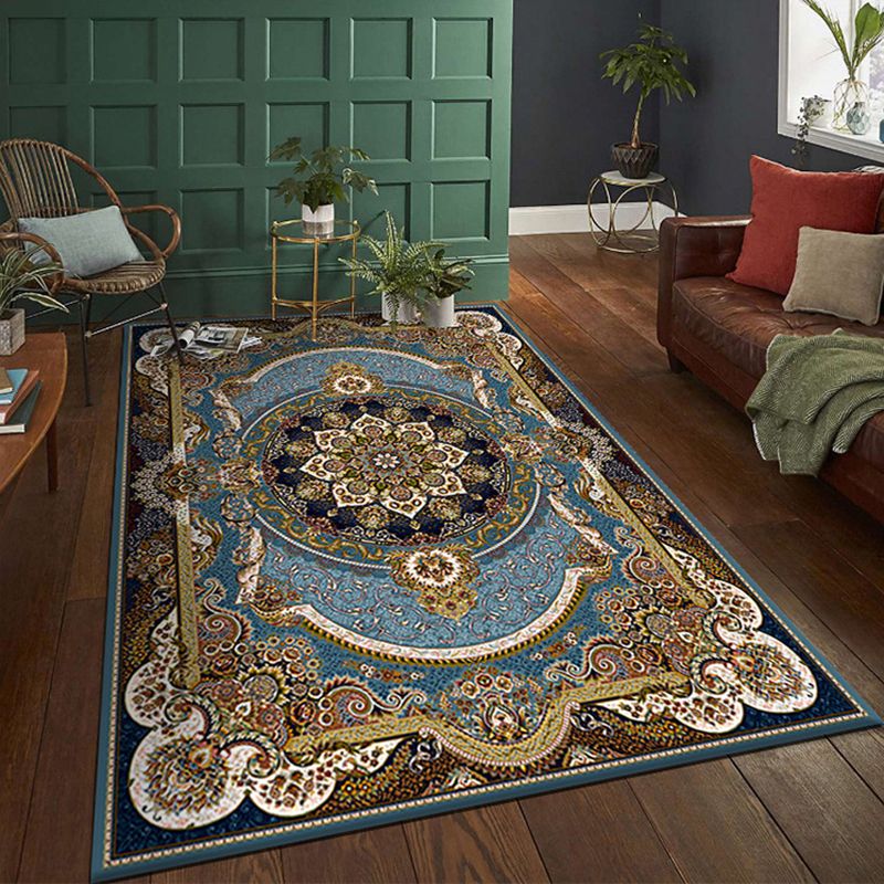 Normatic Tribe Rug Moroccan Polyester Carpet Anti-Slip Backing Indoor Carpet for Living Room