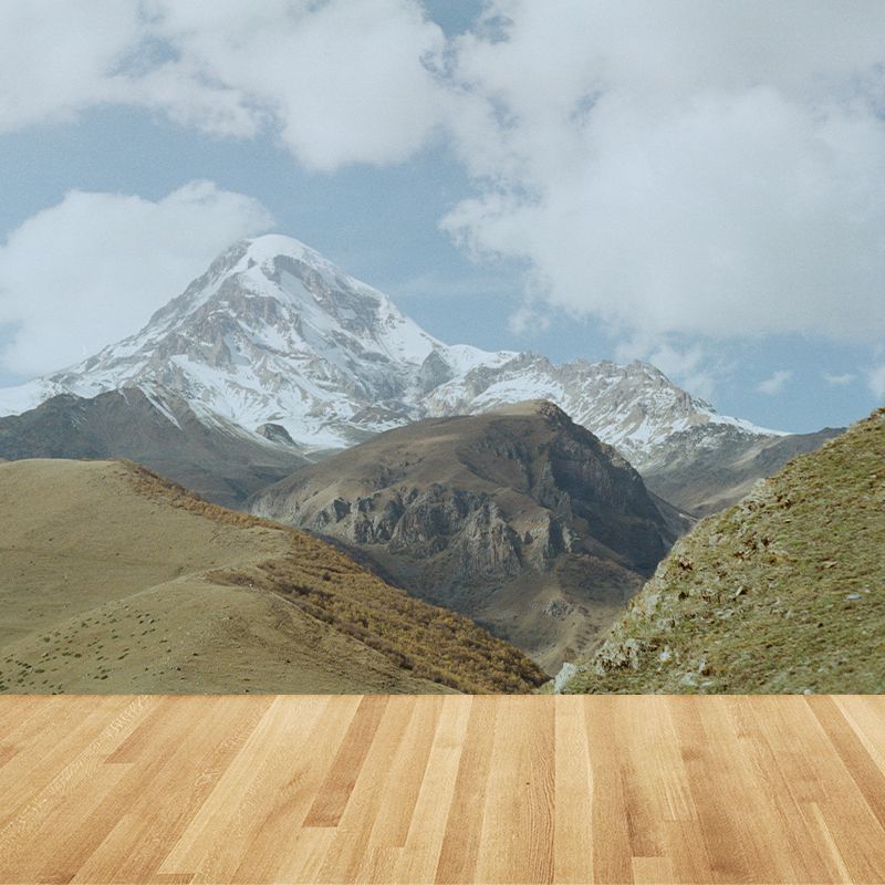 Photo Mountain Landscape Wall Mural Decal for Sitting Room, Made to Measure