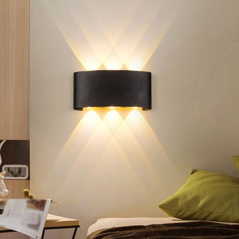 Éclairage mural de forme rectangulaire Métal de style moderne 1 lampe d'applications légères pour extérieur