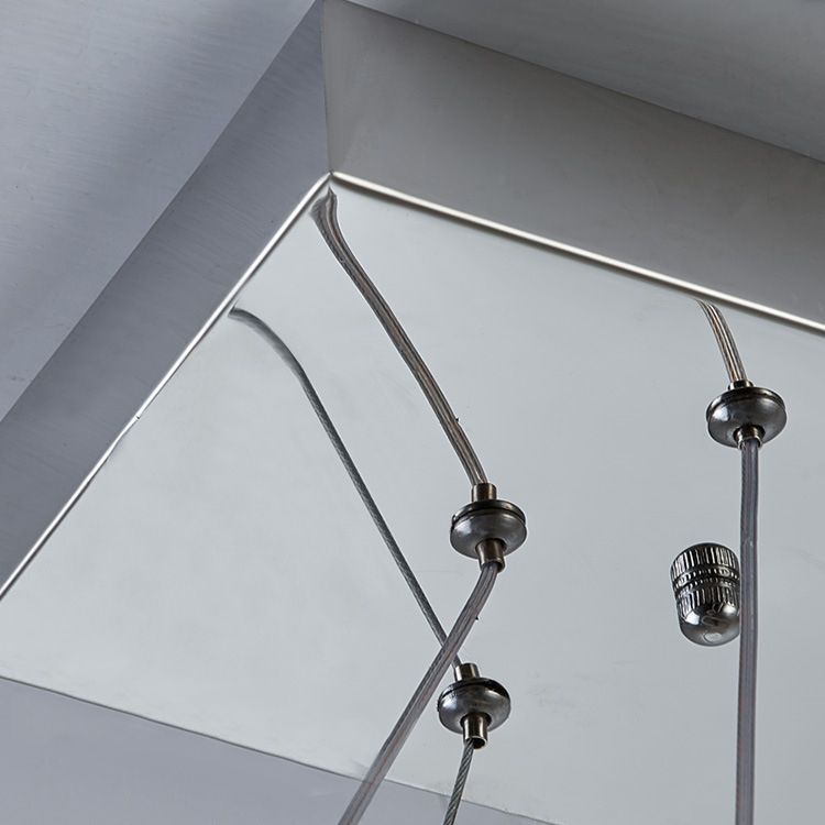 Single Contemporary Silver Kitchen Island Lighting LED Ceiling Light
