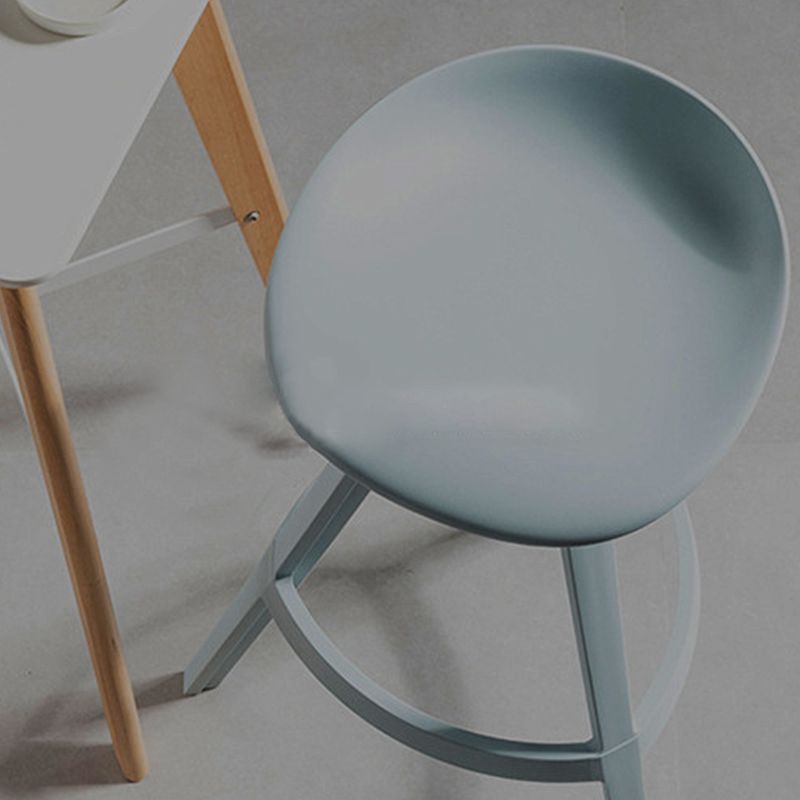 Industrial Low Back Counter Stool Metal Counter Height Stools with Swivel