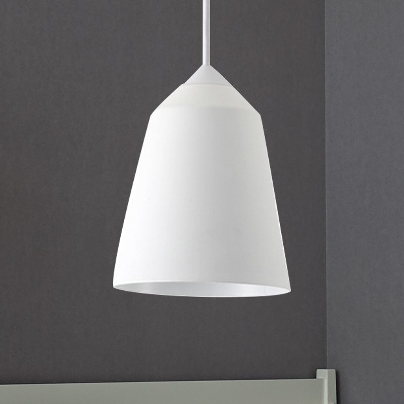 Iluminación colgante de campana metal minimalista 1 luz blanca/azul/dorada de techo colgante