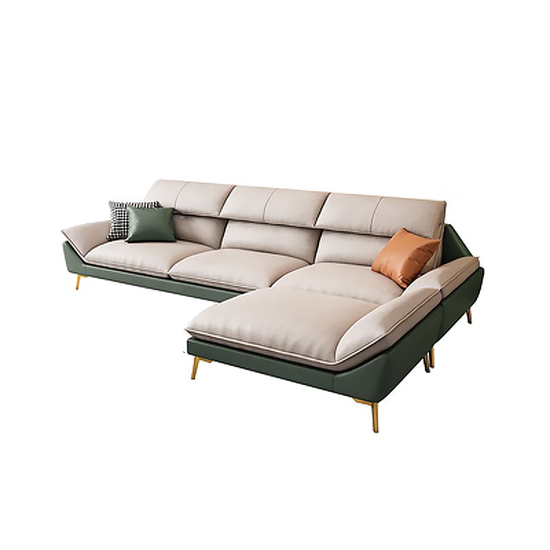38.18" Tall Faux leather Contemporary Sectional Stain-Resistant Sectional