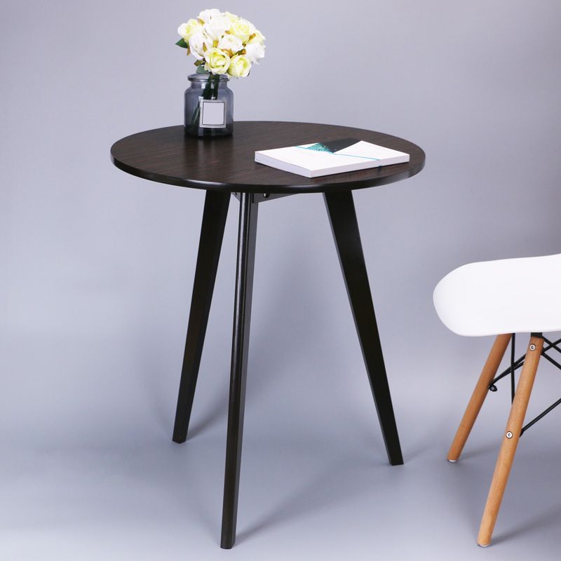Scandinavian 23.6"/27.5" Round Wooden Top Side Table 3 Legs End Table