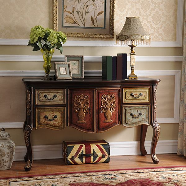 Rectangle Shape Contemporary Console Table Wood Console Sofa Table for Hall