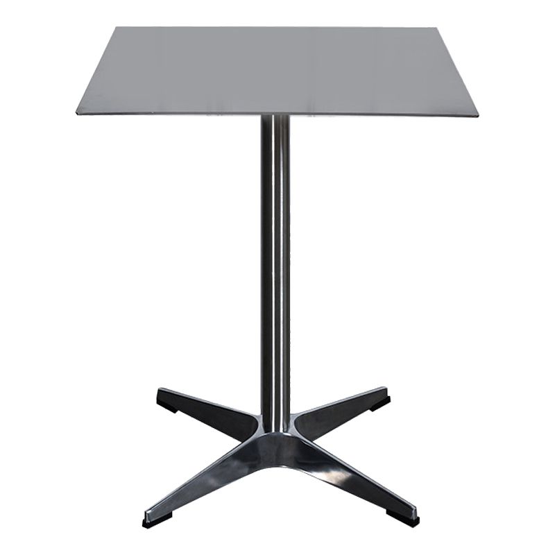 Mesa de comedor industrial de acero inoxidable mesa de pedestal para comedor