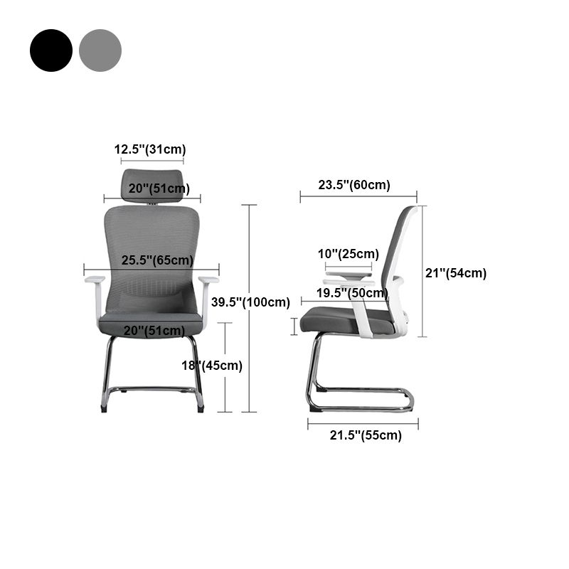 Modern & Contemporary Desk Chair No Wheels Mid Back Home Office Chair