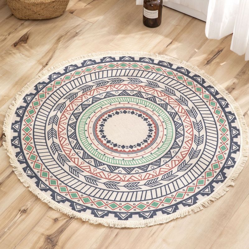 Ethnic Boheemse binnen Tapijten Multi -kleuren Tribal Tapijt Machine Wasbaar Tapijt voor meisjes Slaapkamer