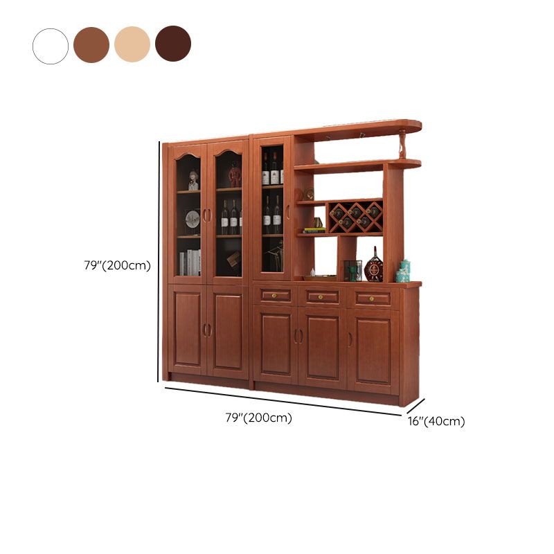 3-drawer Solid Wood Cabinet 15.74" Wide Accent Cabinet Doors