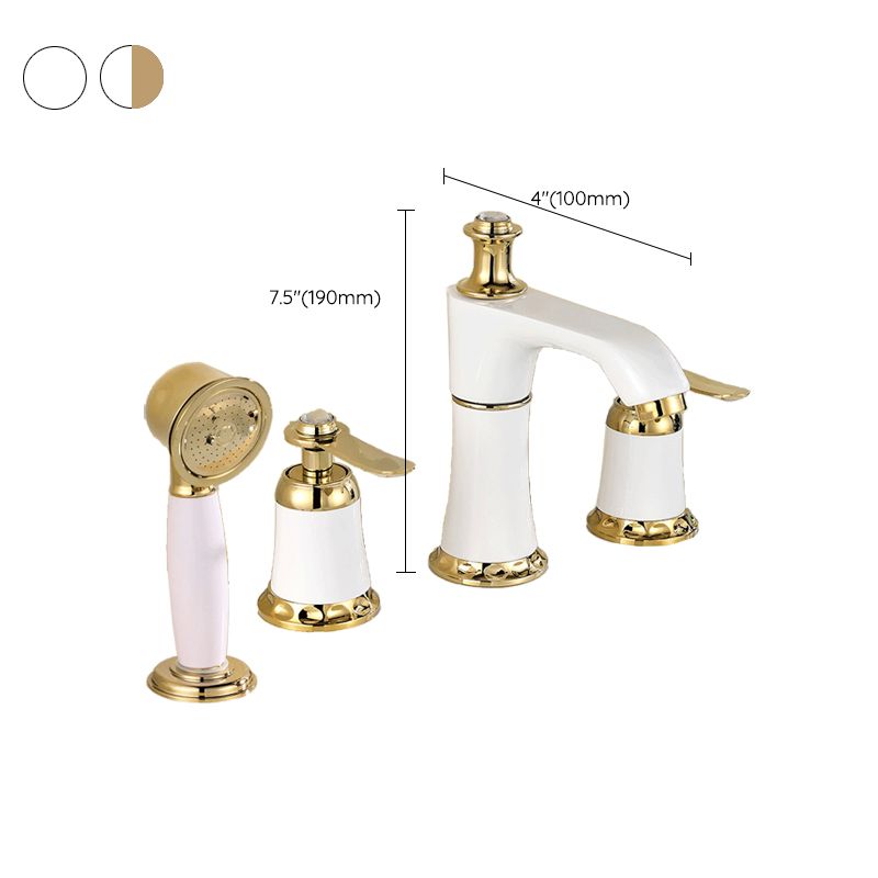 Contemporary Tub Faucet Deck Mounted Trim Bath Faucet Trim for Bathroom