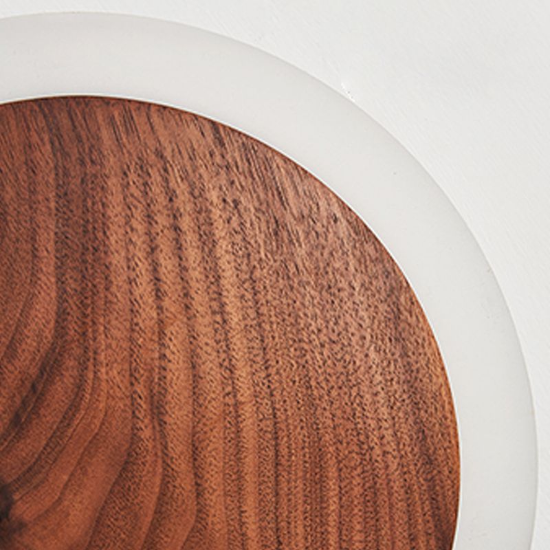 Geometric Shape Wood Wall Light Fixture Modern Style Wall Lamp for Living Room