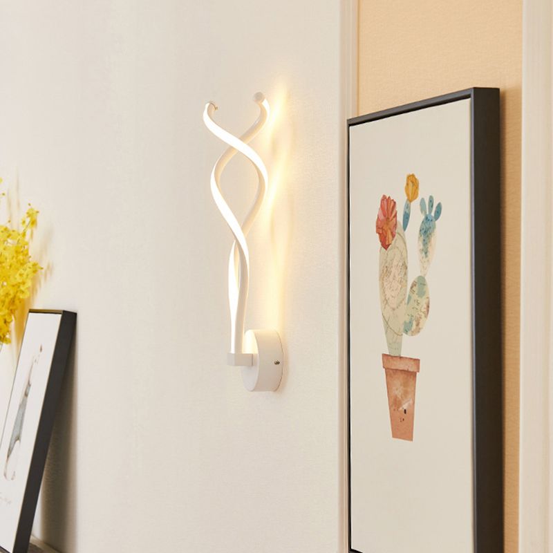 Minimalistisch gestuurde wandverlichting Wandel metalen woonkamer LED wandlamp in zwart/wit