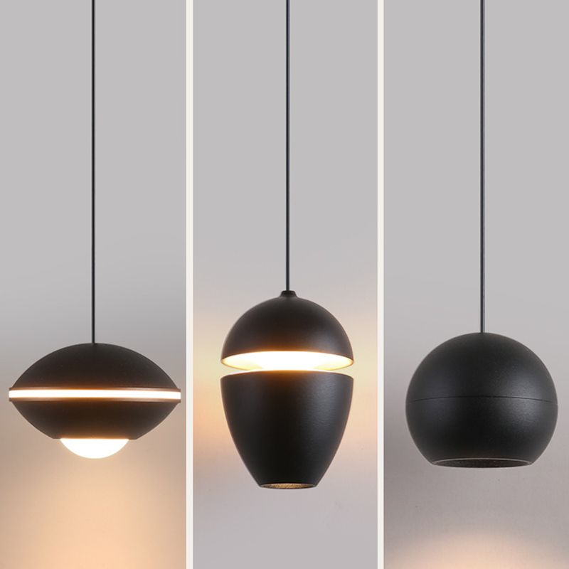 Pendentif géométrique en aluminium Light moderne LED coloré pendentif suspendu pour le salon