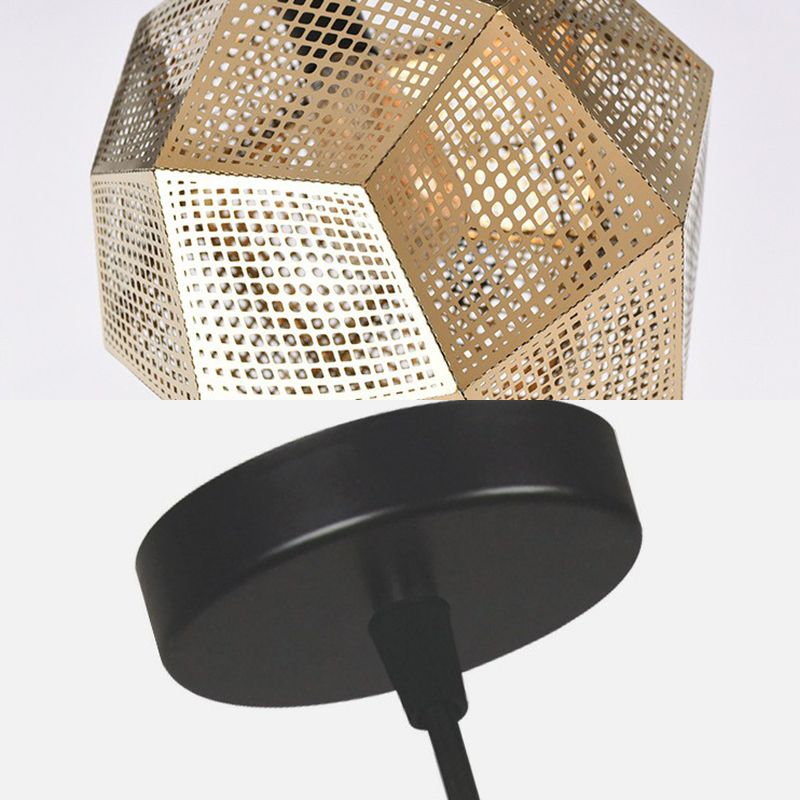Modern Style Geometrical Hanging Light Kit Metal Restaurant Ceiling Pendant Light