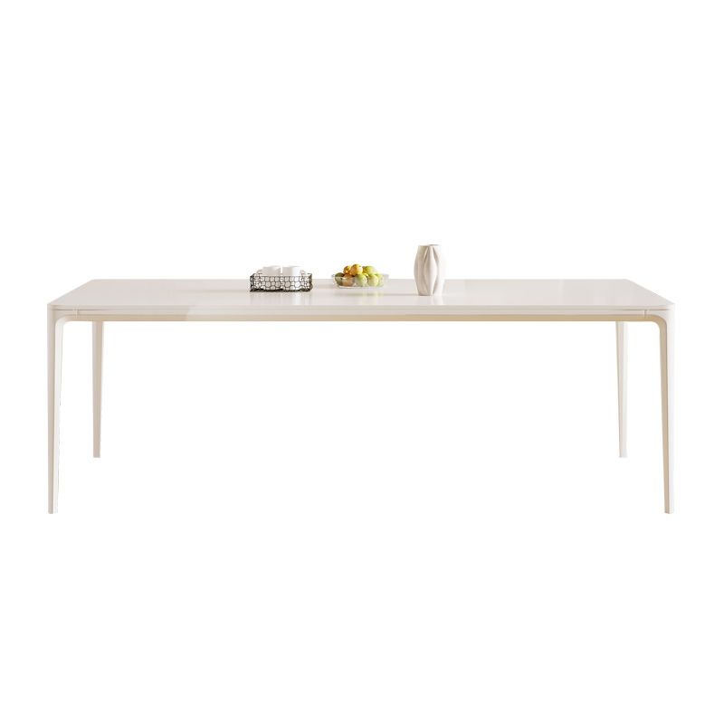 Modern 1/3/4/5/7 Pieces Dining Table Set Stone Rectangle Furniture in White