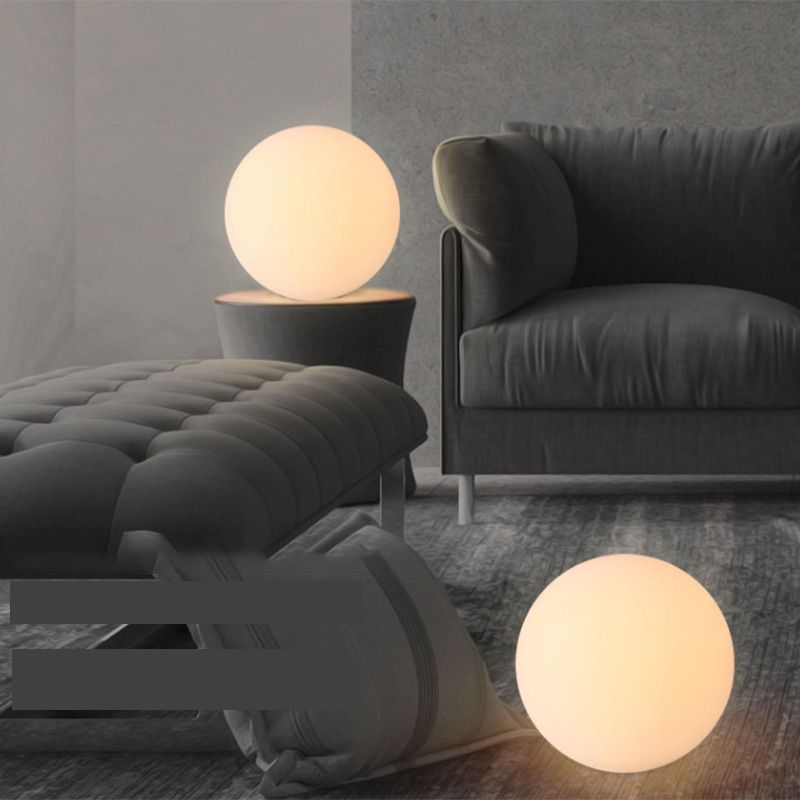 Global White Glass Table Light Minimalist Neuheit 1 Kopf Nachttisch Lampe