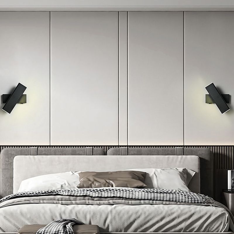 Modern Metal Wall Light Strip Rotatable LED Wall Sconce for Living Room
