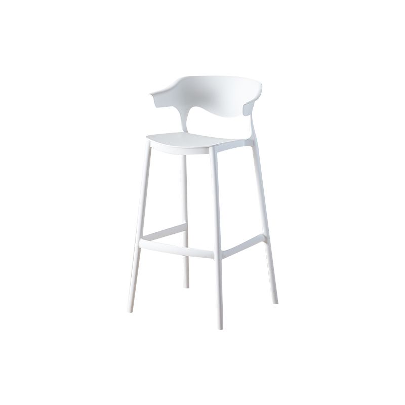 Indoor Plastic Armless Bar Height Stool Industrial Stackable Low Back Bar Stool