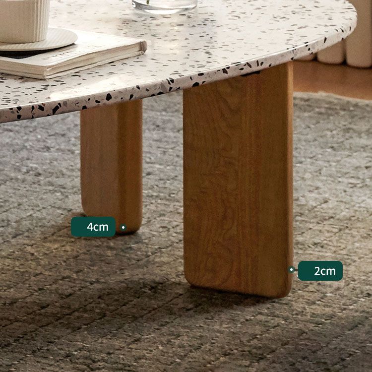 3 Legs Coffee Table Stone Geometric Coffee Coffee or End Table