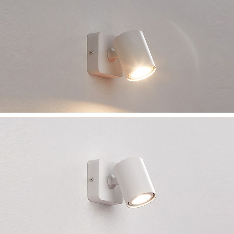 Modern Simple Aluminum Wall Light Rotatable Cylinder Shape Wall Lamp for Living Room