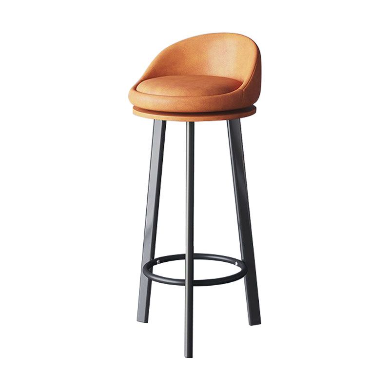 Scandinavian Swivel Upholstered Counter Height Stool Matte Finish Restaurant Barstool
