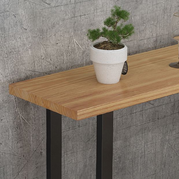 Industrial Style Rectangle Bar Table Solid Wood Bar Dining Table for Dining Room