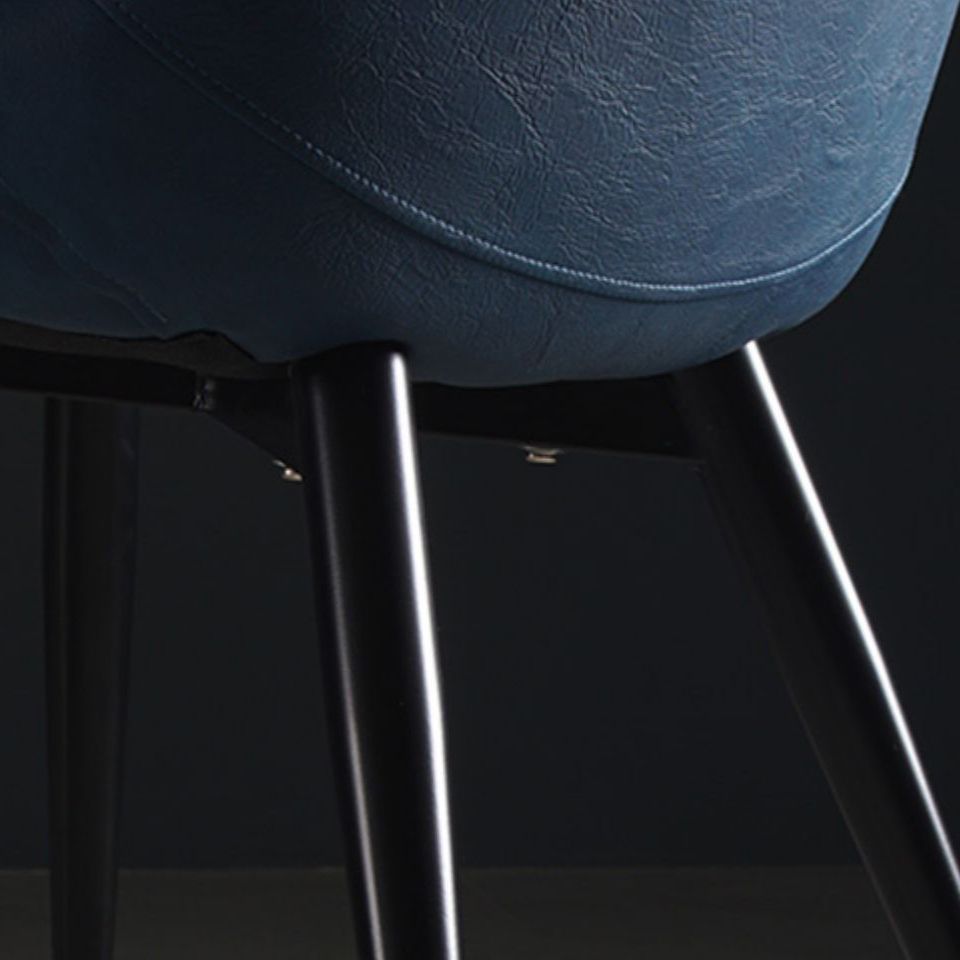 Metal Scandinavian Style Dining Chair Dining Room Armless Parsons Chair