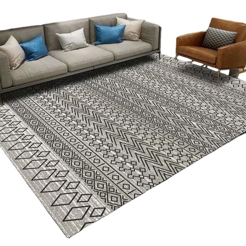 Feste Farbe Home Dekoration Teppich Bohemian Chevron Fläche Teppich Polyester mit rutschfestem Hintertenteppich