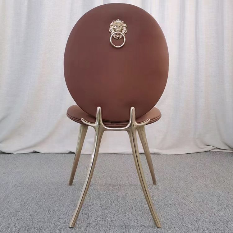 Luxury Style Upholstered Solid Back Armless Dining Chair for Dining Room