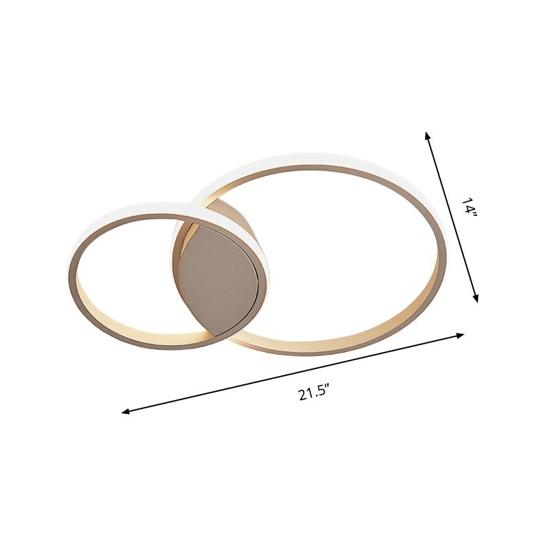 14 "/19" /21.5 " Wide Circolare Corridoio Flush Mount Light Acrilico LED Semplicità Soffitto Fixture, White Light