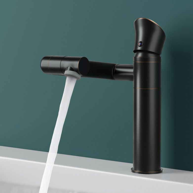 Contemporary Centerset Faucet Lever Handles Single Hole Solid Brass Circular Faucet