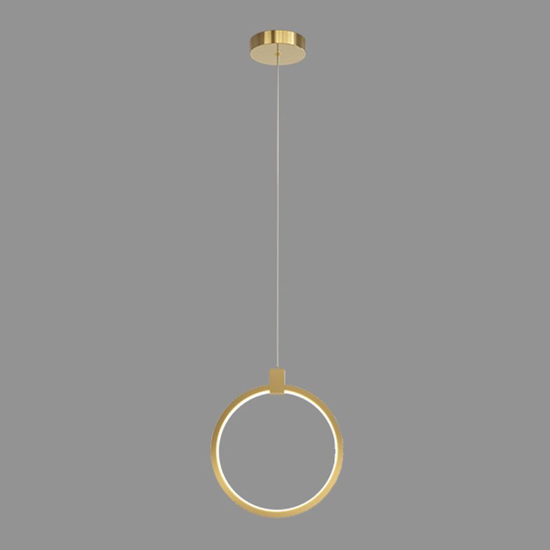 Gouden LED hangende lamp Geometrische minimalistische stijl kristalhangende hanglamp