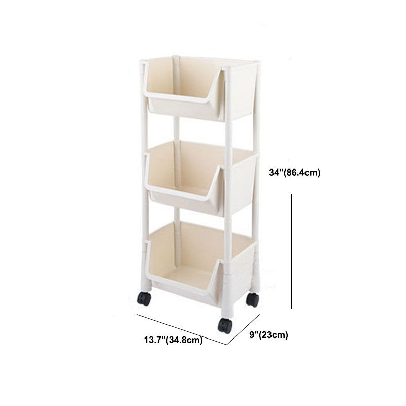 Modern Plastic Bookshelf Etagere Vertical  Open Shelf Bookcase