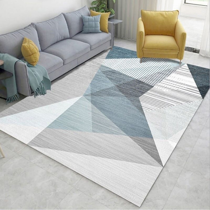 Tapis intérieur élégant Confort de motif géométrique tapis polyester le tapis de support antidérapant pour décoration intérieure