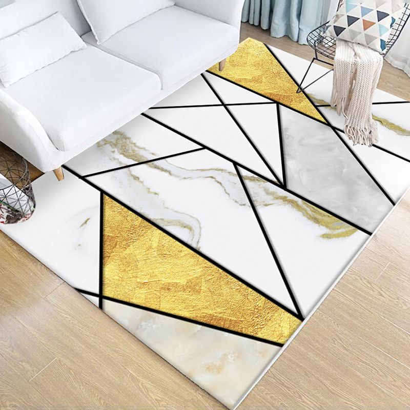 Fancy Area Area Tapis motif géométrique Modèle Polyester Area Tapis de support sans glissement pour décoration intérieure