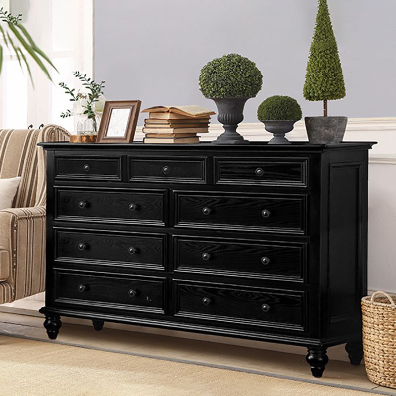 Traditional Storage Chest Solid Wood Dresser with 3/4/5/7/9/10 Drawers